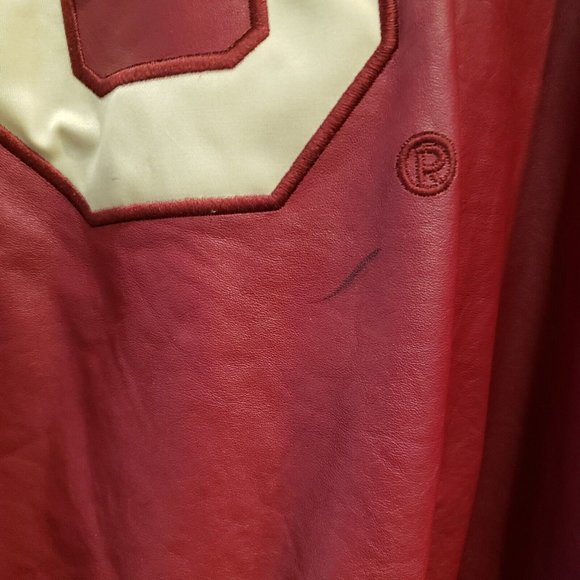 Vintage Holloway Oklahoma Sooners Varsity Leather Jacket Men Sz 2XL Made In USA - Picture 10 of 16